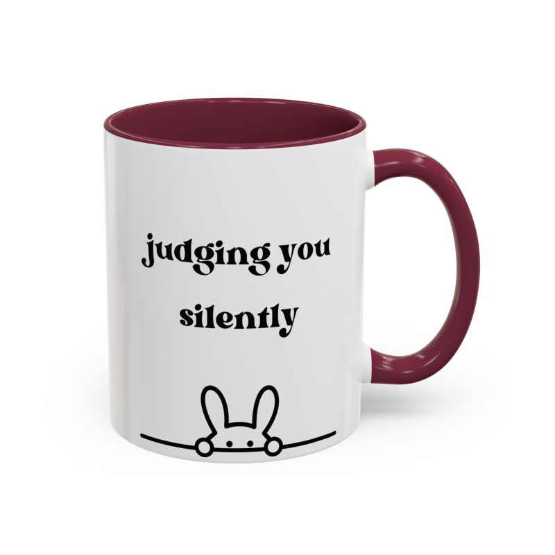 Rabbit Judging Colorful Mugs (11oz, 15oz) - Image 30