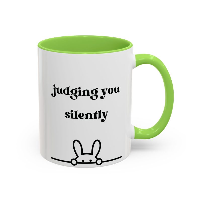 Rabbit Judging Colorful Mugs (11oz, 15oz) - Image 26