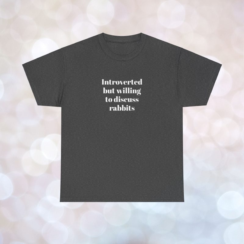 Introverted Unisex Heavy Cotton Tee - Image 10