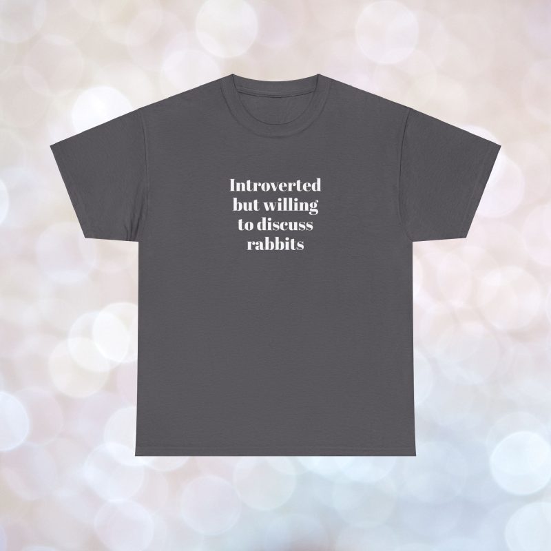 Introverted Unisex Heavy Cotton Tee - Image 14