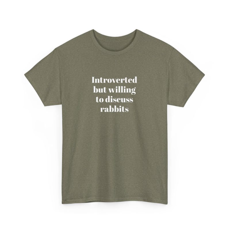 Introverted Unisex Heavy Cotton Tee - Image 8