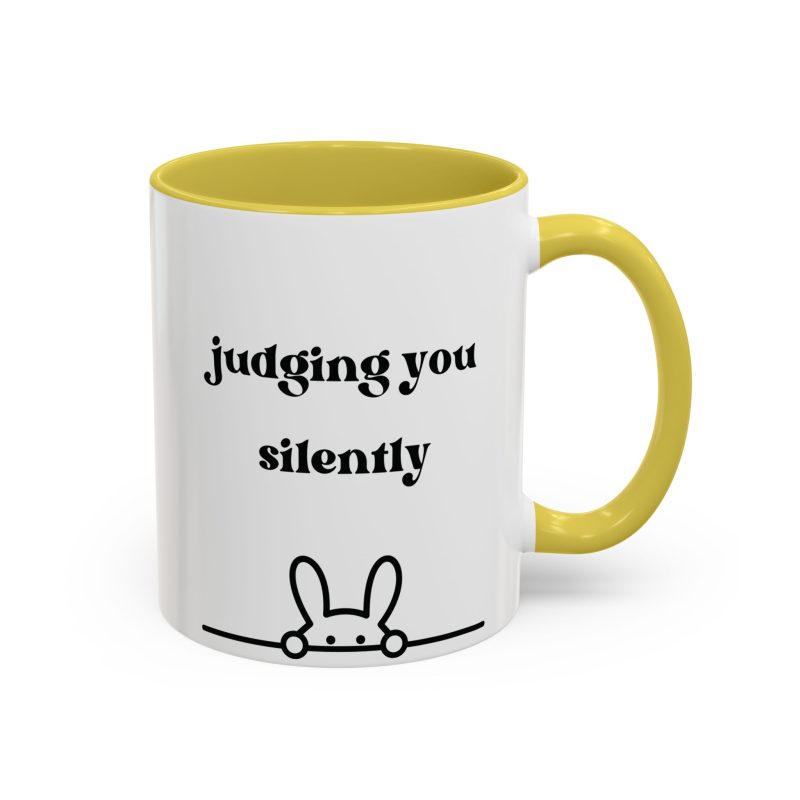 Rabbit Judging Colorful Mugs (11oz, 15oz) - Image 46