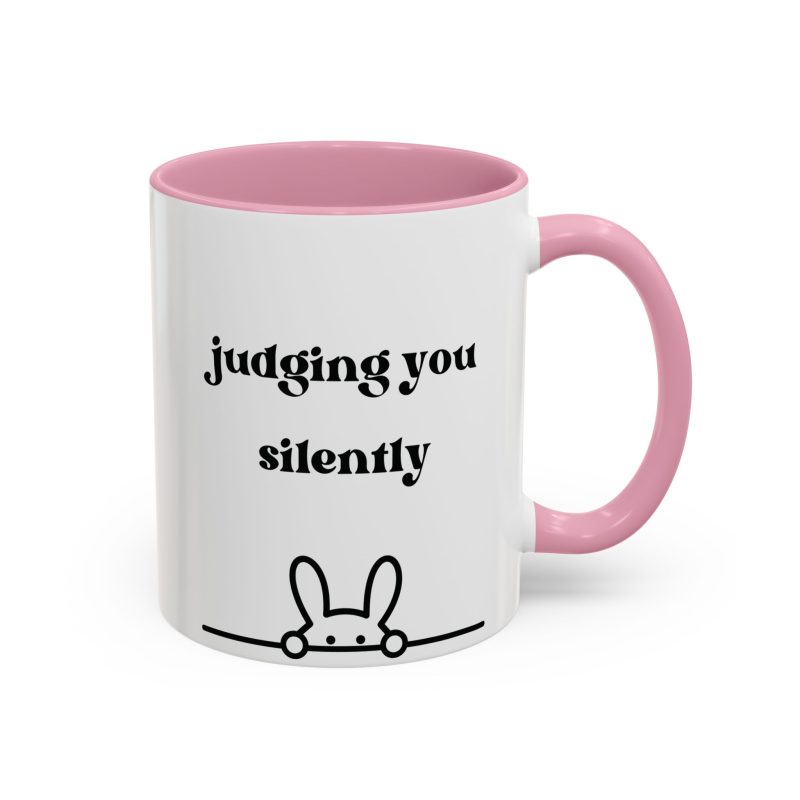 Rabbit Judging Colorful Mugs (11oz, 15oz) - Image 38