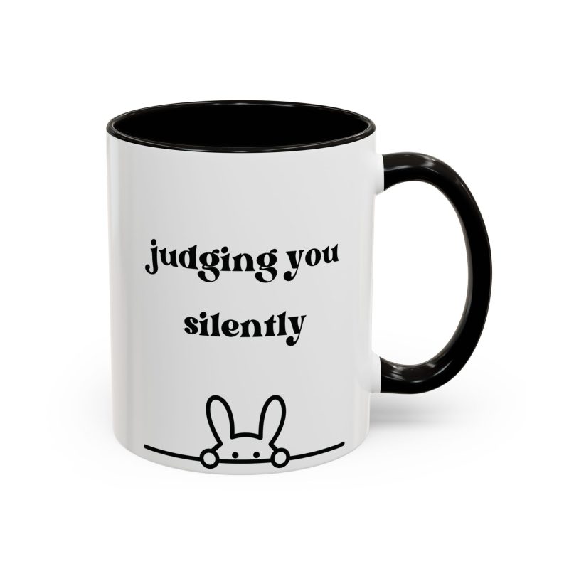 Rabbit Judging Colorful Mugs (11oz, 15oz) - Image 2