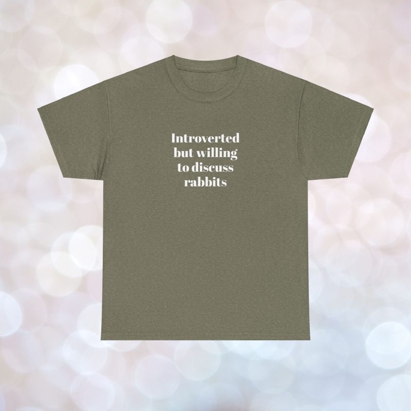 Introverted Unisex Heavy Cotton Tee - Image 6