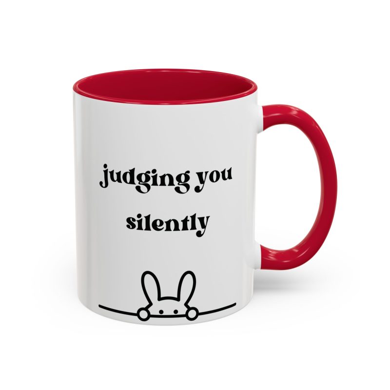 Rabbit Judging Colorful Mugs (11oz, 15oz) - Image 42