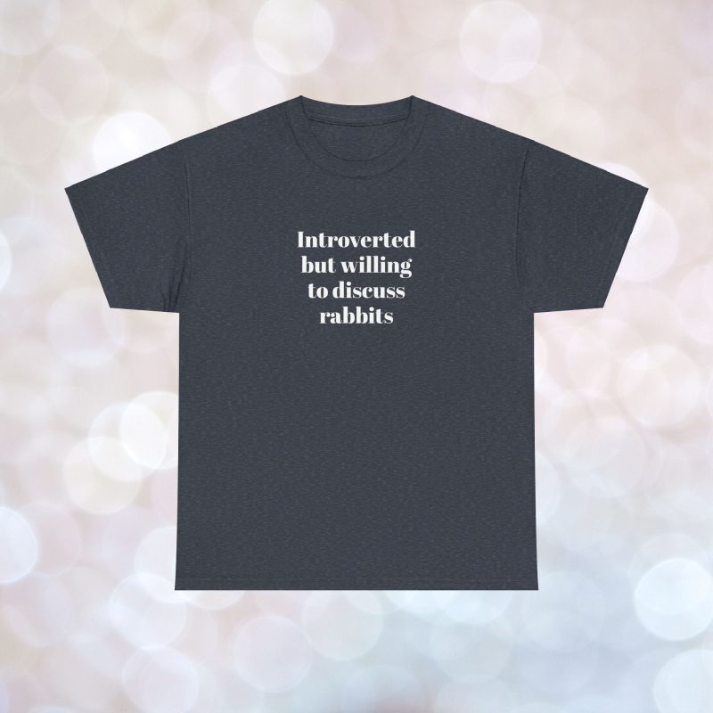 Introverted Unisex Heavy Cotton Tee - Image 26